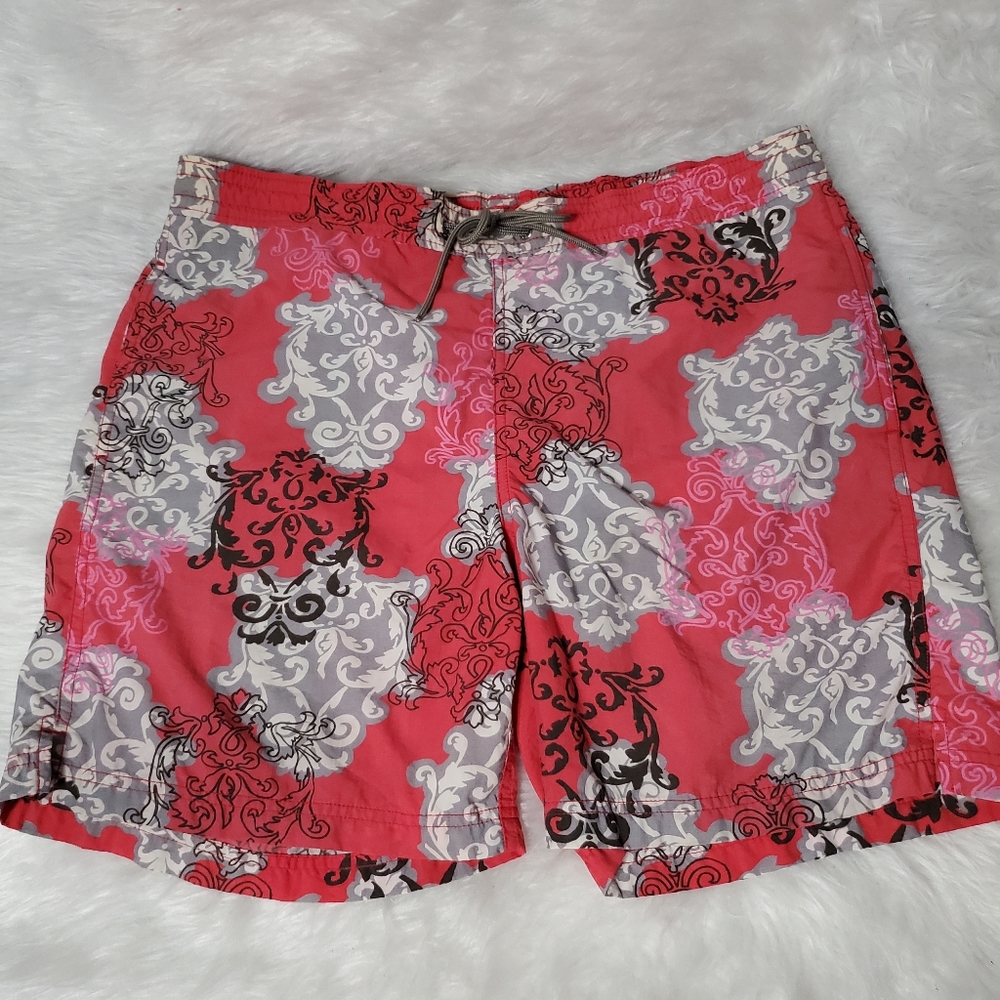 Thomas Dean Swimming Trunks, Fuchsia with Other Design, Lg